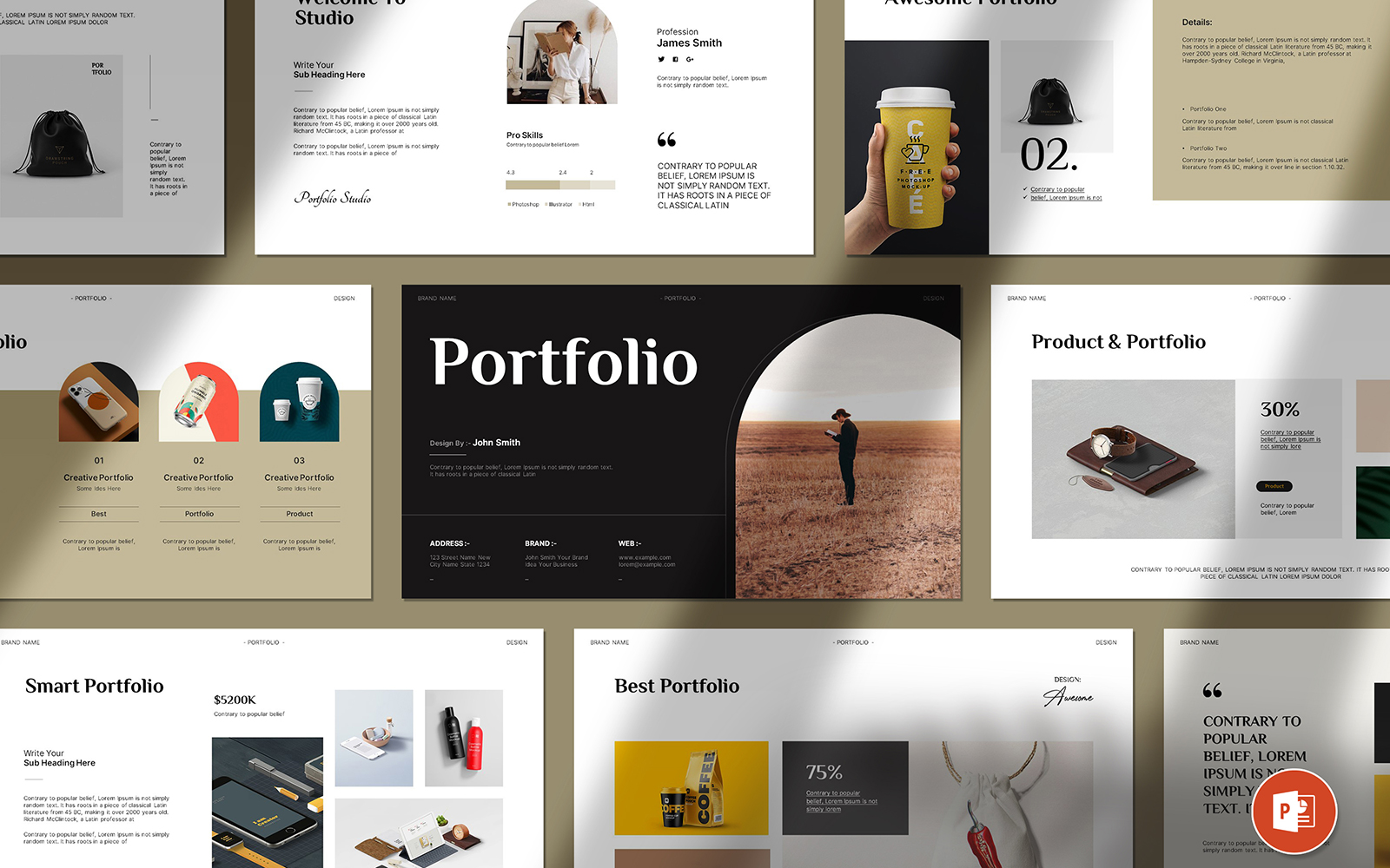 Best Portfolio Powerpoint Template Layout