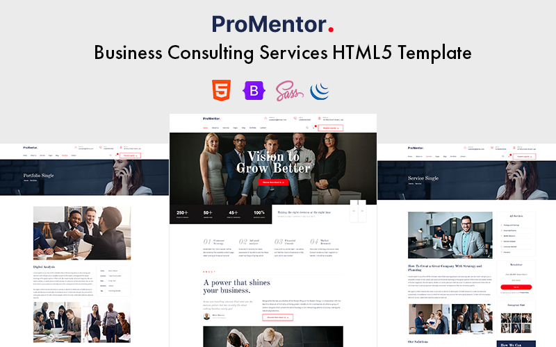 ProMentor - Business Consulting Services HTML5 Template