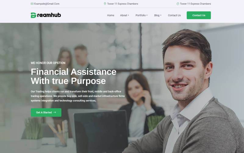 DreamHub – Financial and Digital Agency WordPress Theme