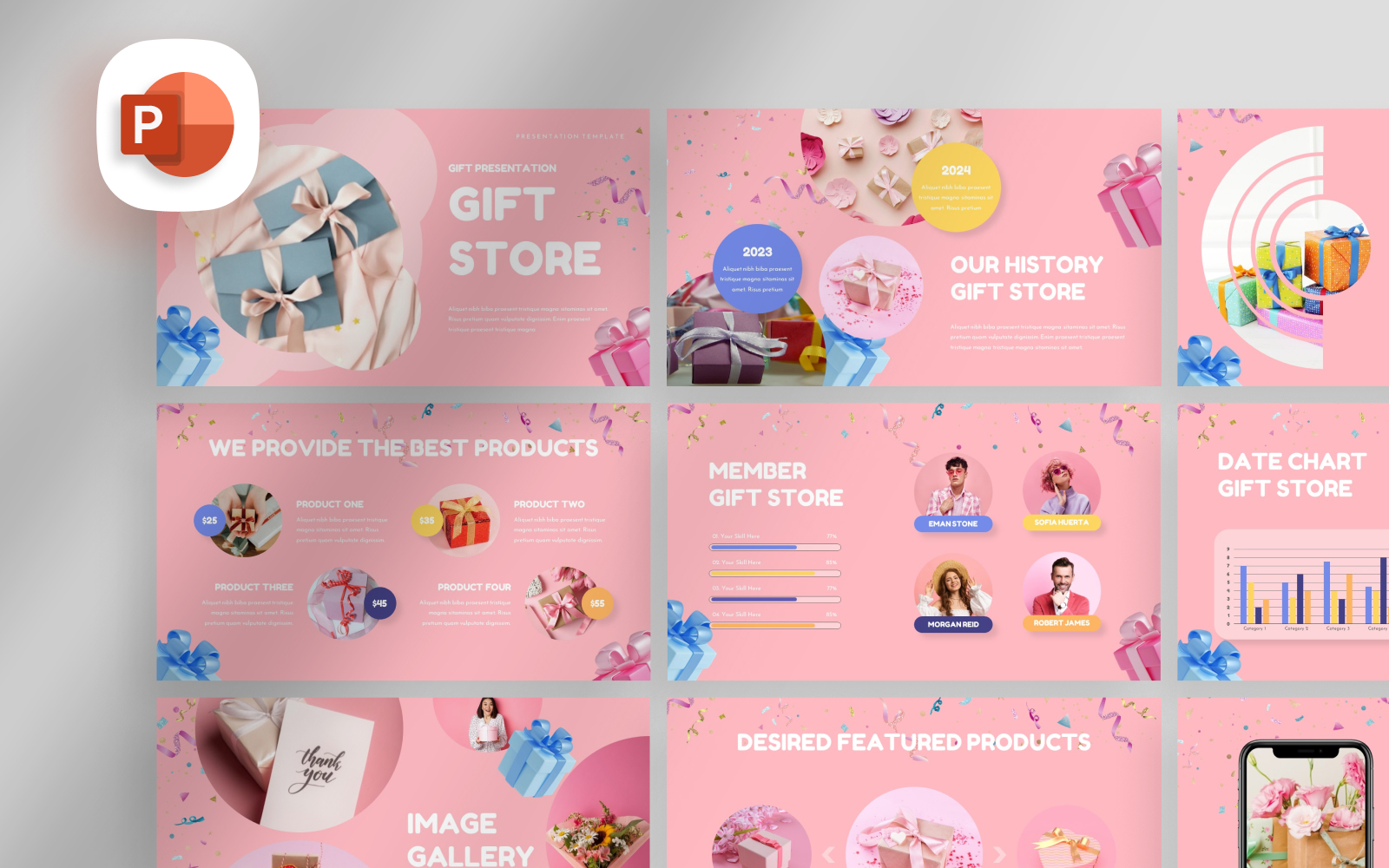 Pinkish Gift Store Presentation Template