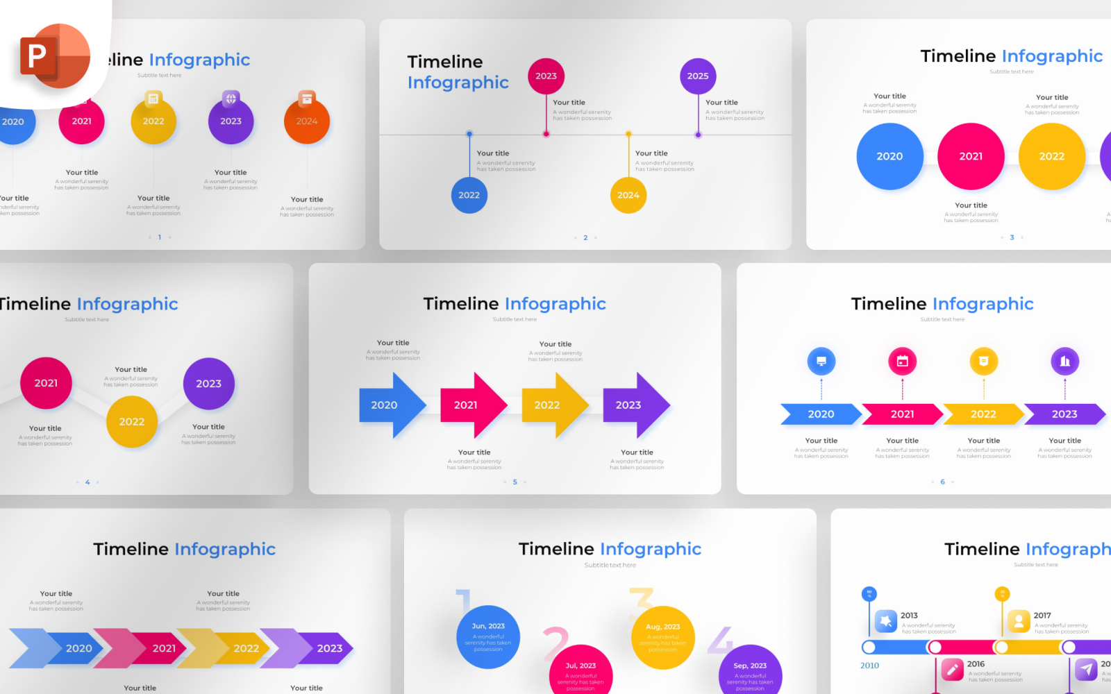 Year Timeline PowerPoint Infographic Template