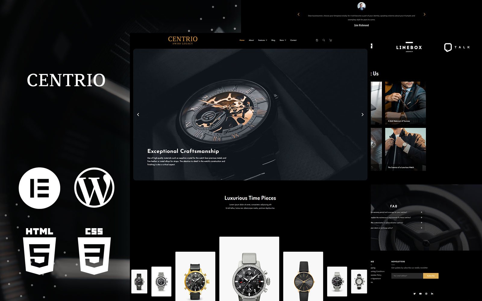 Centrio - Luxury Watches WordPress & Elementor Theme
