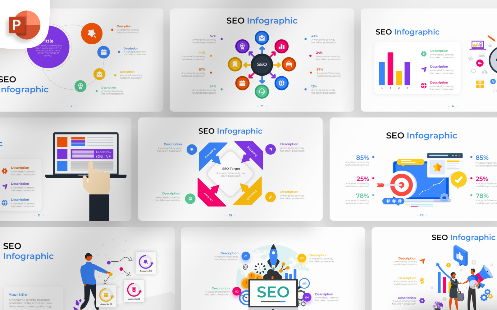 SEO PowerPoint Infographic Template