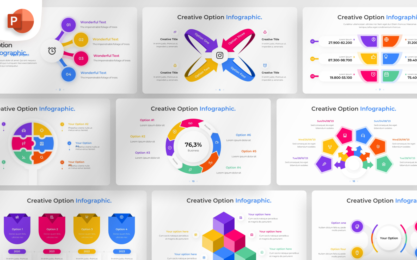 Creative Option PowerPoint Infographic Template