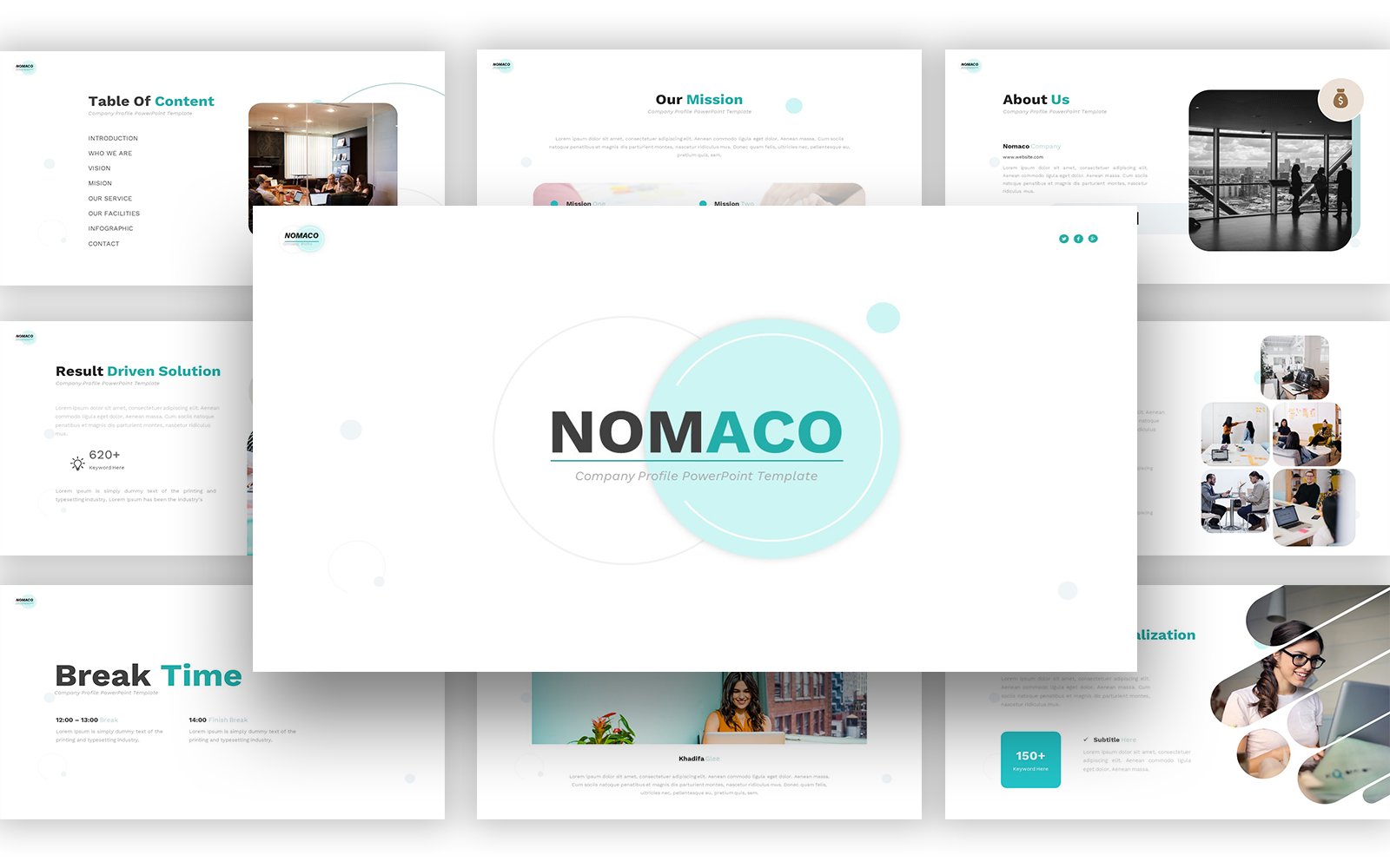 Nomaco Company Profile Powerpoint Template