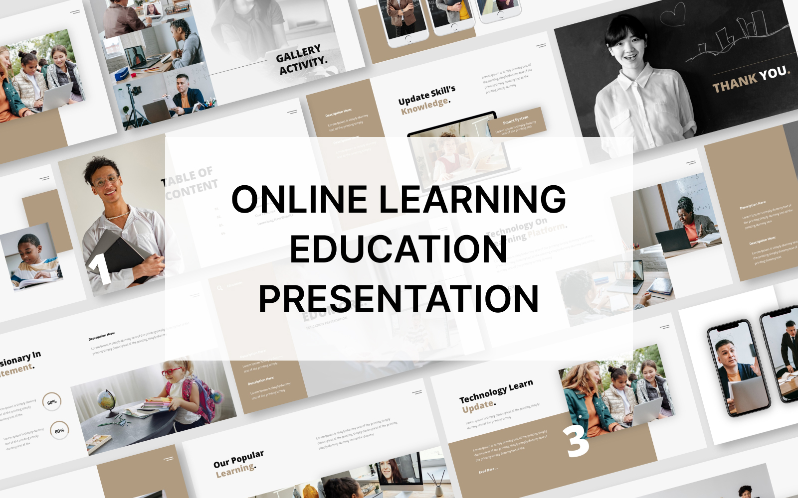 Online Learning Education Powerpoint Presentation Template