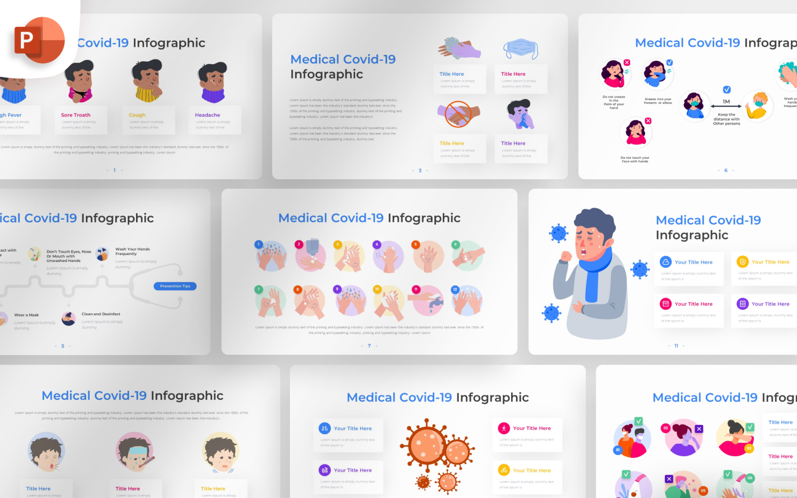 Medical Covid-19 PowerPoint Infographic Template