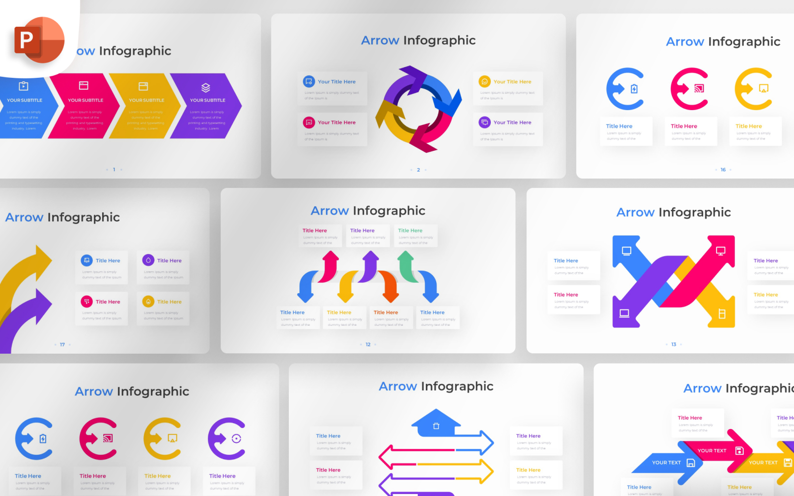 Arrow PowerPoint Infographic Template