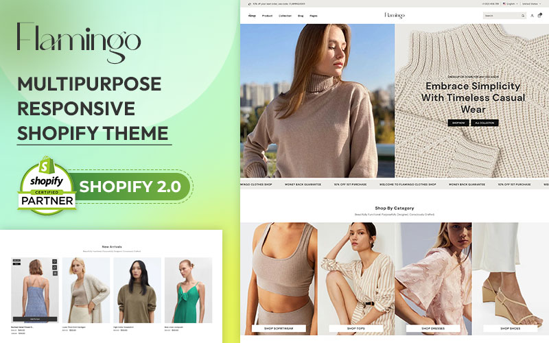 Flamingo - Clean Clothing and Fashion Design Multipurpose Shopify 2.0 Responsive Theme