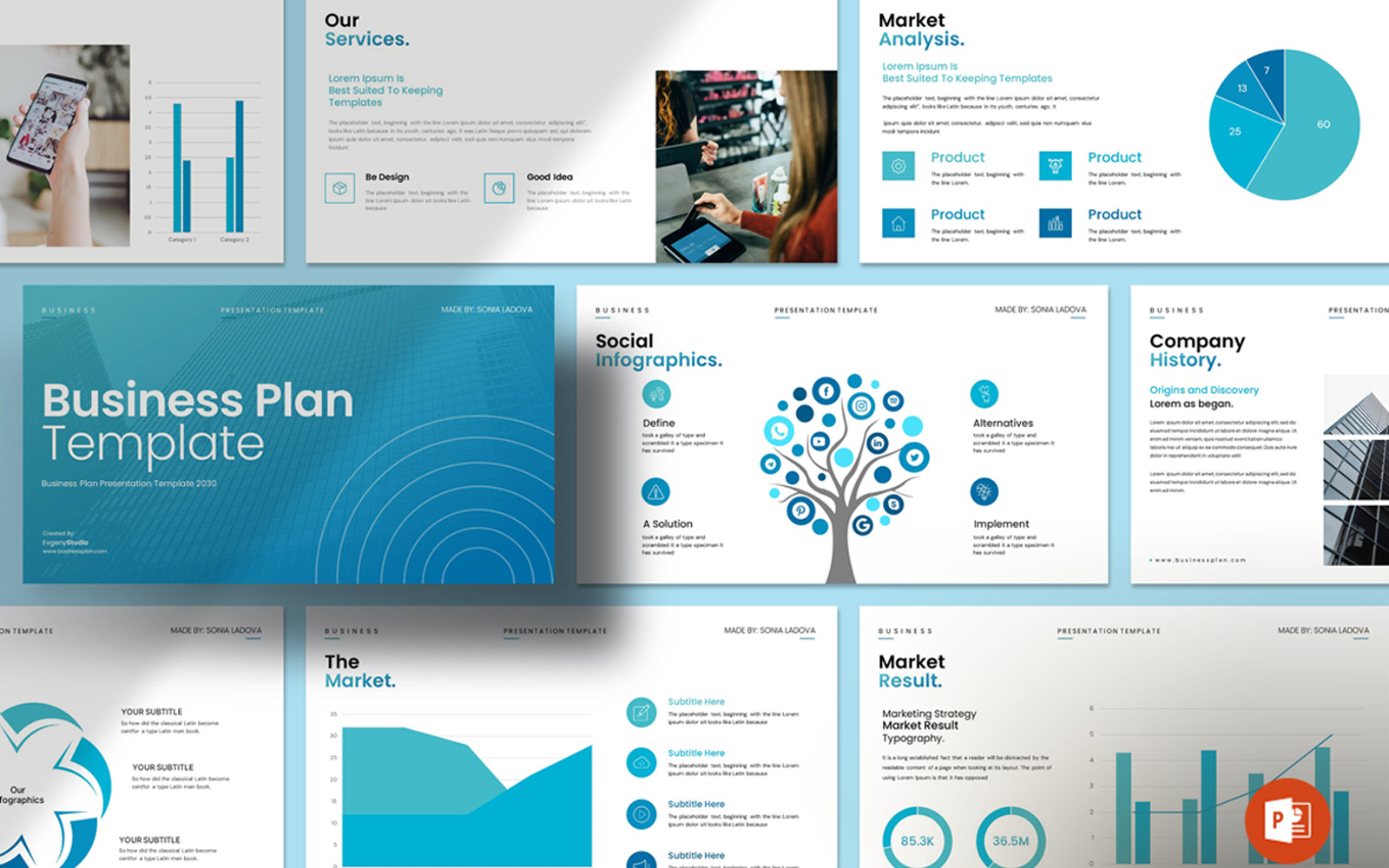 Business Plan PowerPoint Layout Template