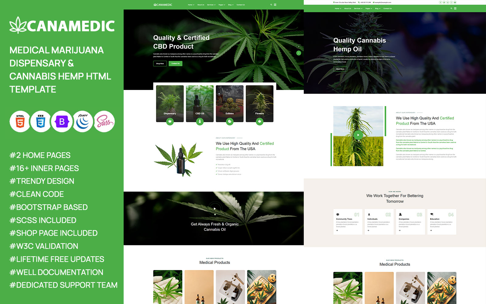 Canamedic -  Medical Marijuana Dispensary & Cannabis Hemp HTML Template
