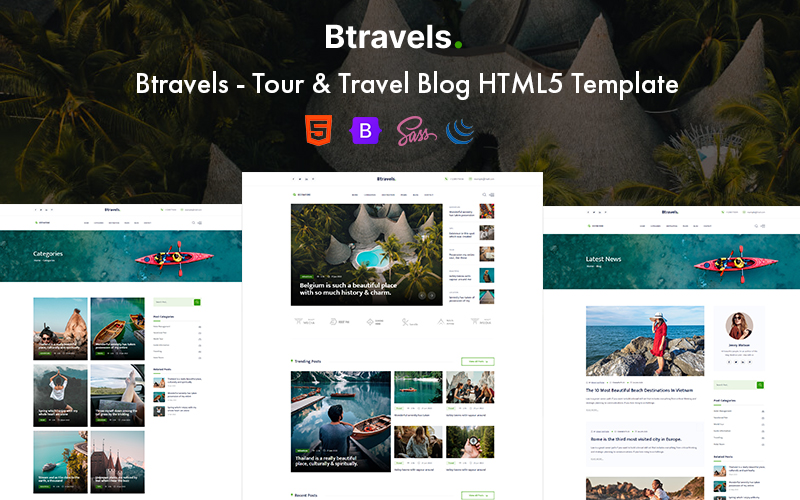 Btravels -  Blog HTML5 Template