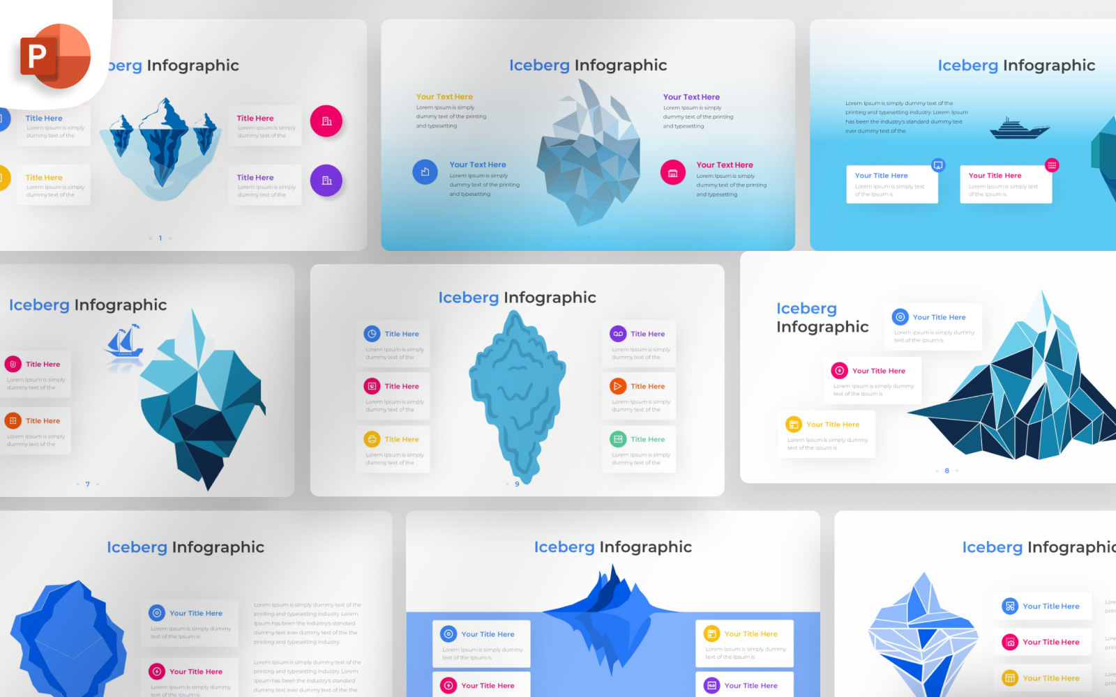 Iceberg PowerPoint Infographic Template