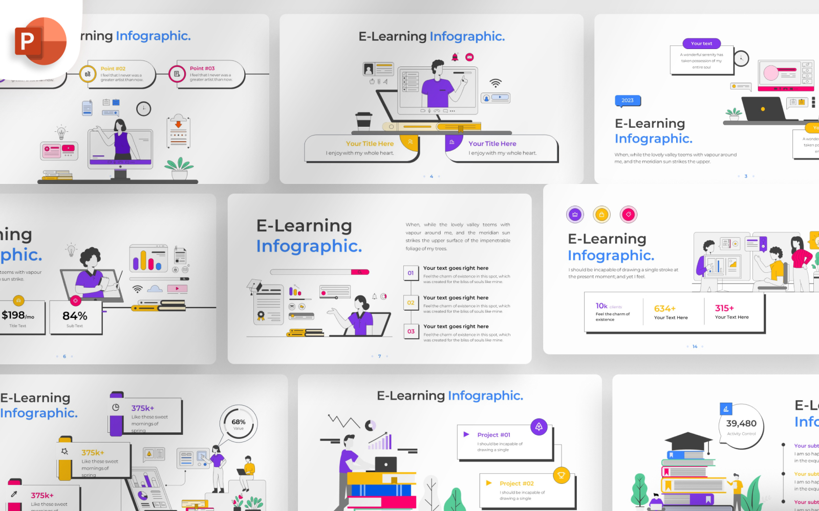 E-Learning PowerPoint Infographic Template