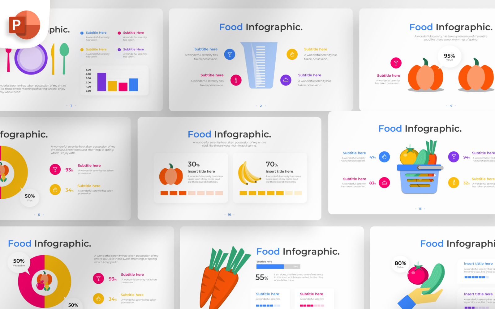 Food PowerPoint Infographic Template