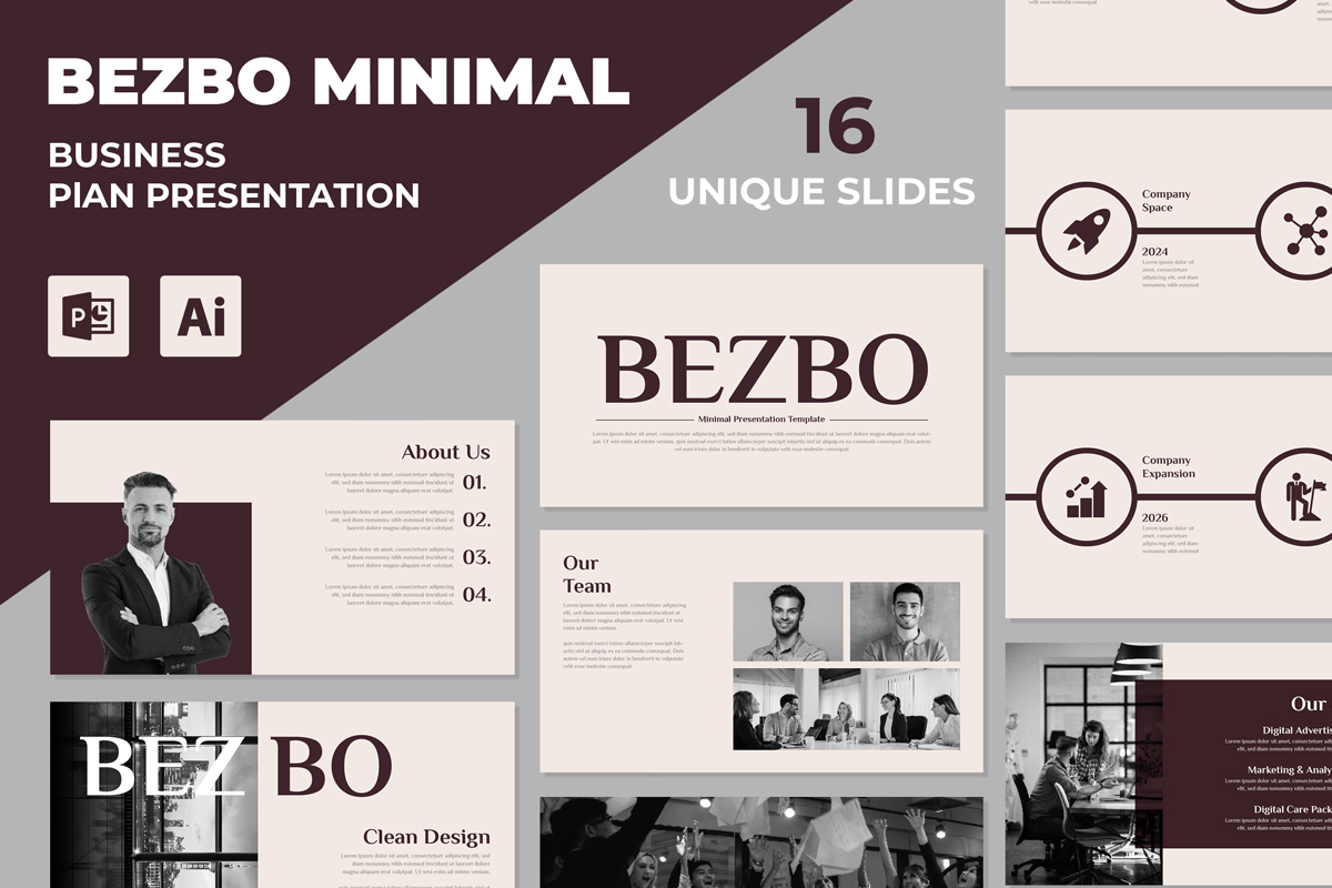 Minimal Presentation Template Design Layout