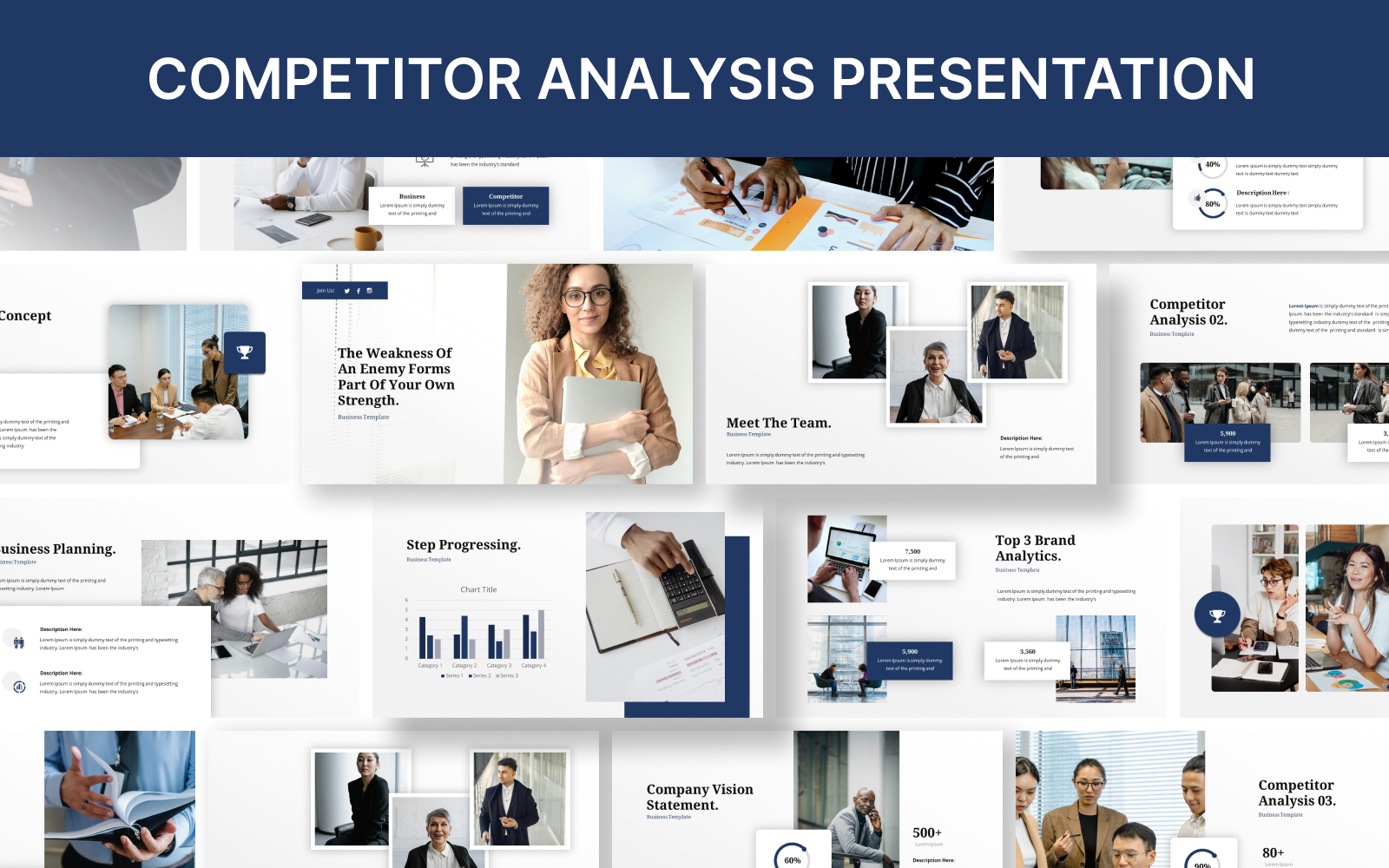 Competitor Analysis Powerpoint Presentation Template