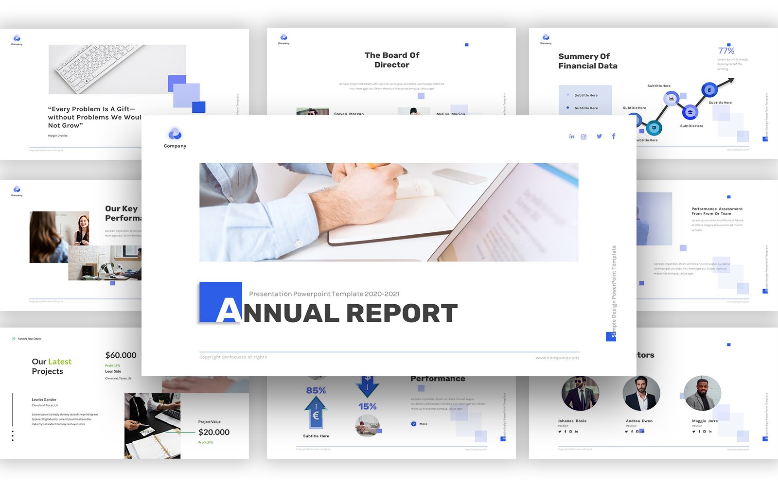 Minimaslist - Annual Report Presentation Powerpoint Template