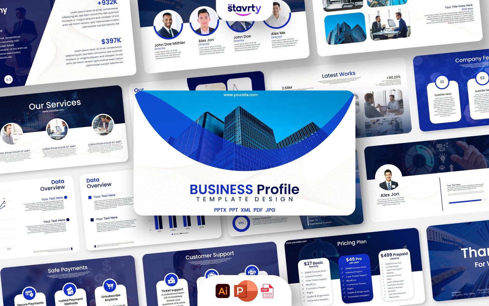 Business plan, Corporate Identity Powerpoint template | Stavrty