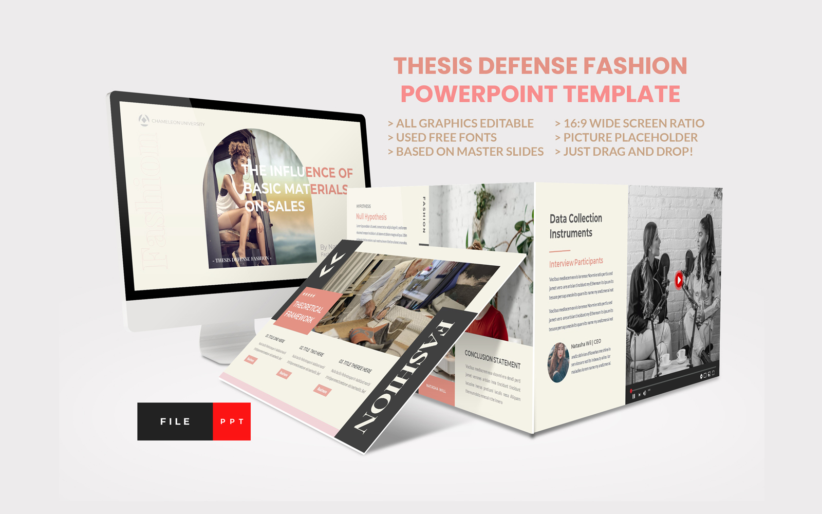Thesis Defense Fashion PowerPoint Template