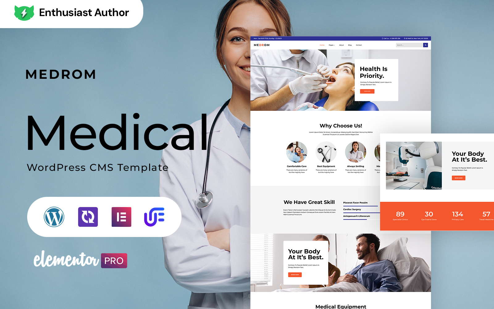 Medrom - Medical Equipment WordPress Elementor Theme