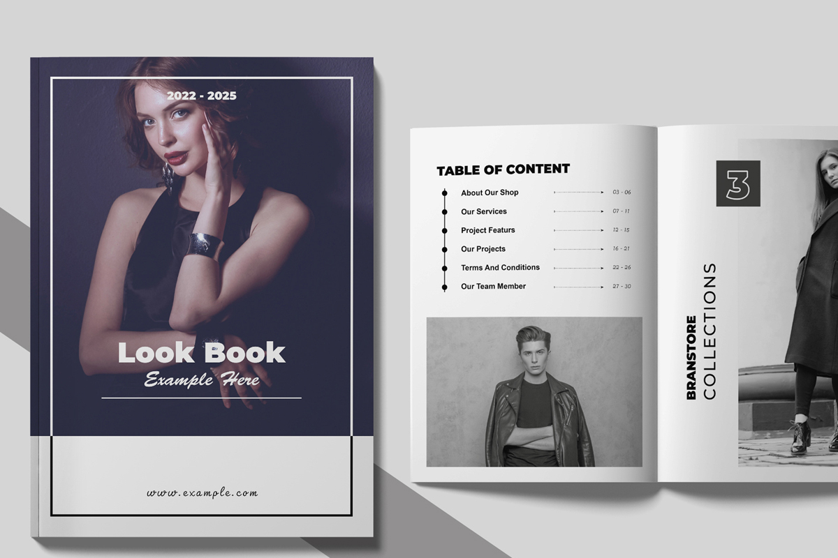 Fashion Look Book Magazine Template Layout