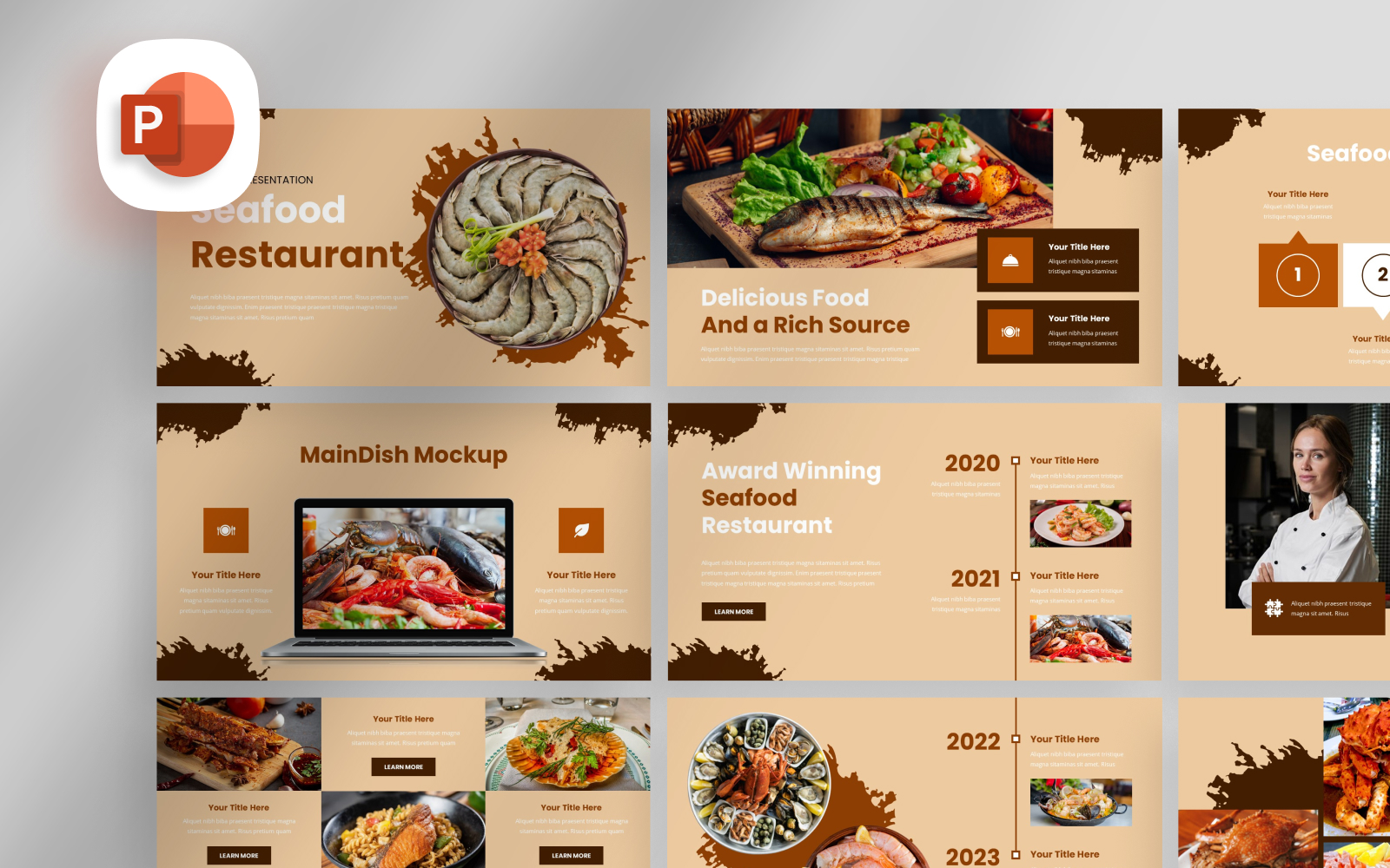 Seafood Restaurant PowerPoint Template