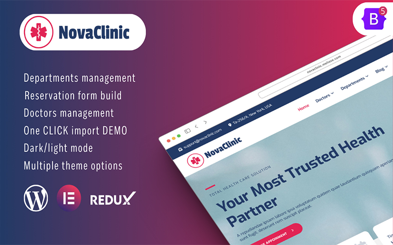 NovaClinic - Medical Clinic WordPress Theme