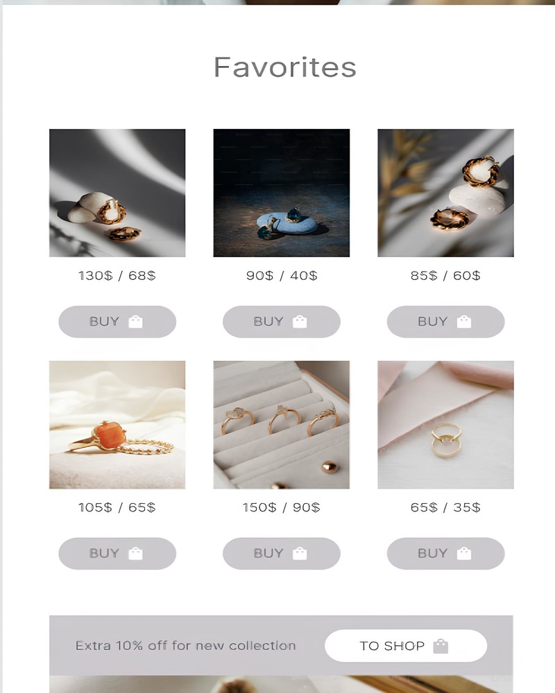 Jewelry Responsive Newsletter Template 8 layouts