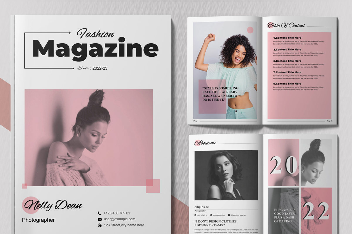 Fashion Magazine Layout Templates/InDesign