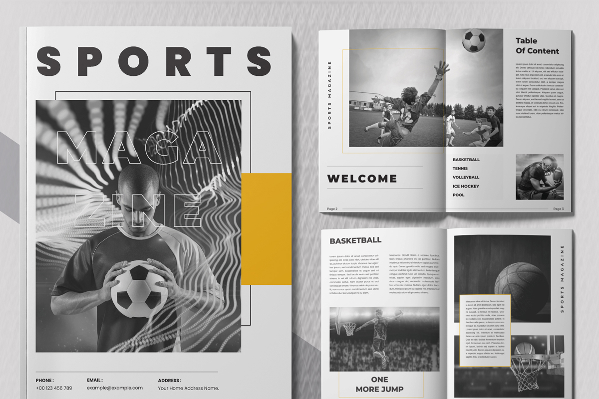 Sport InDesign Magazine Template
