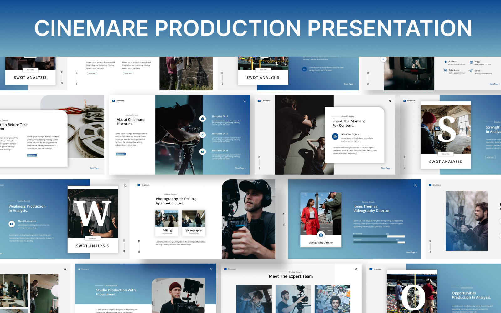 Cinemare Production Powerpoint Presentation Template