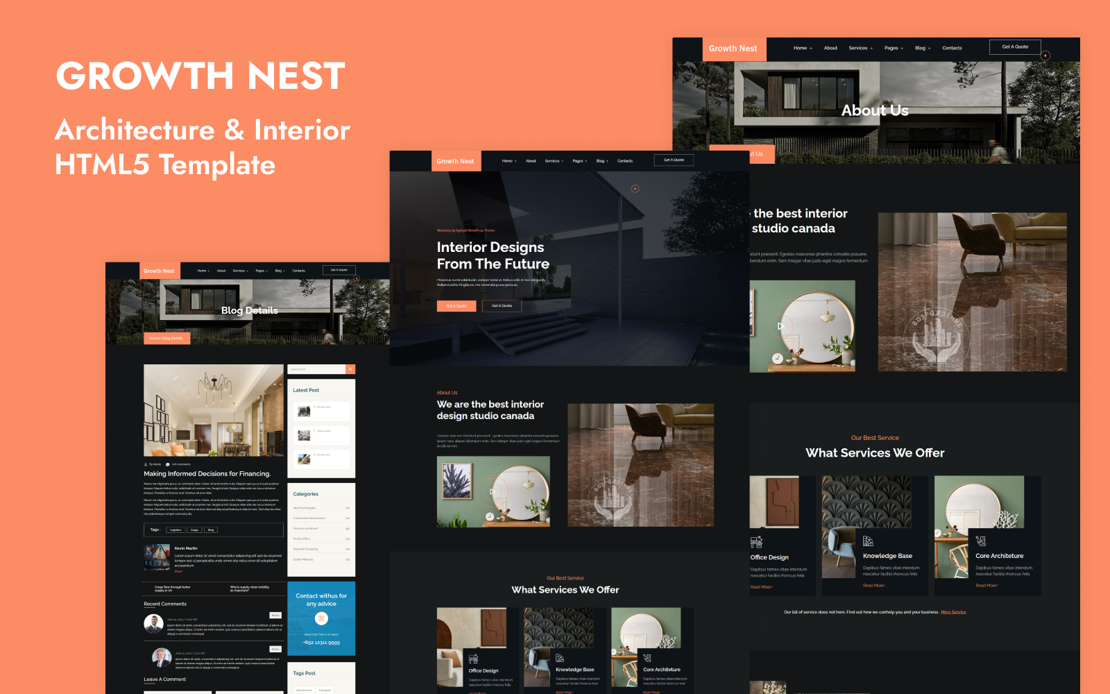 Growth Nest- Architecture & Interior HTML5 Template
