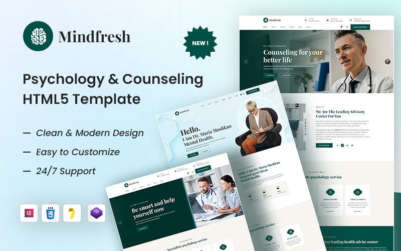 Mindfresh– Psychology & Counseling HTML5 Template