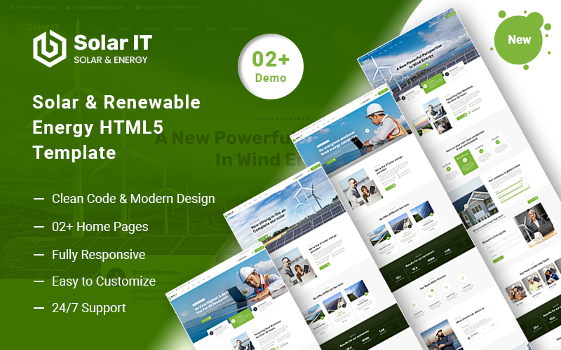 Solar-IT – Solar Renewable Energy HTML5 Template