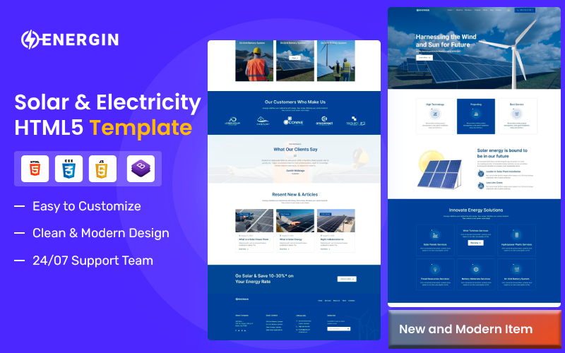 Energin – Solar & Renewable Energy HTML5 Template