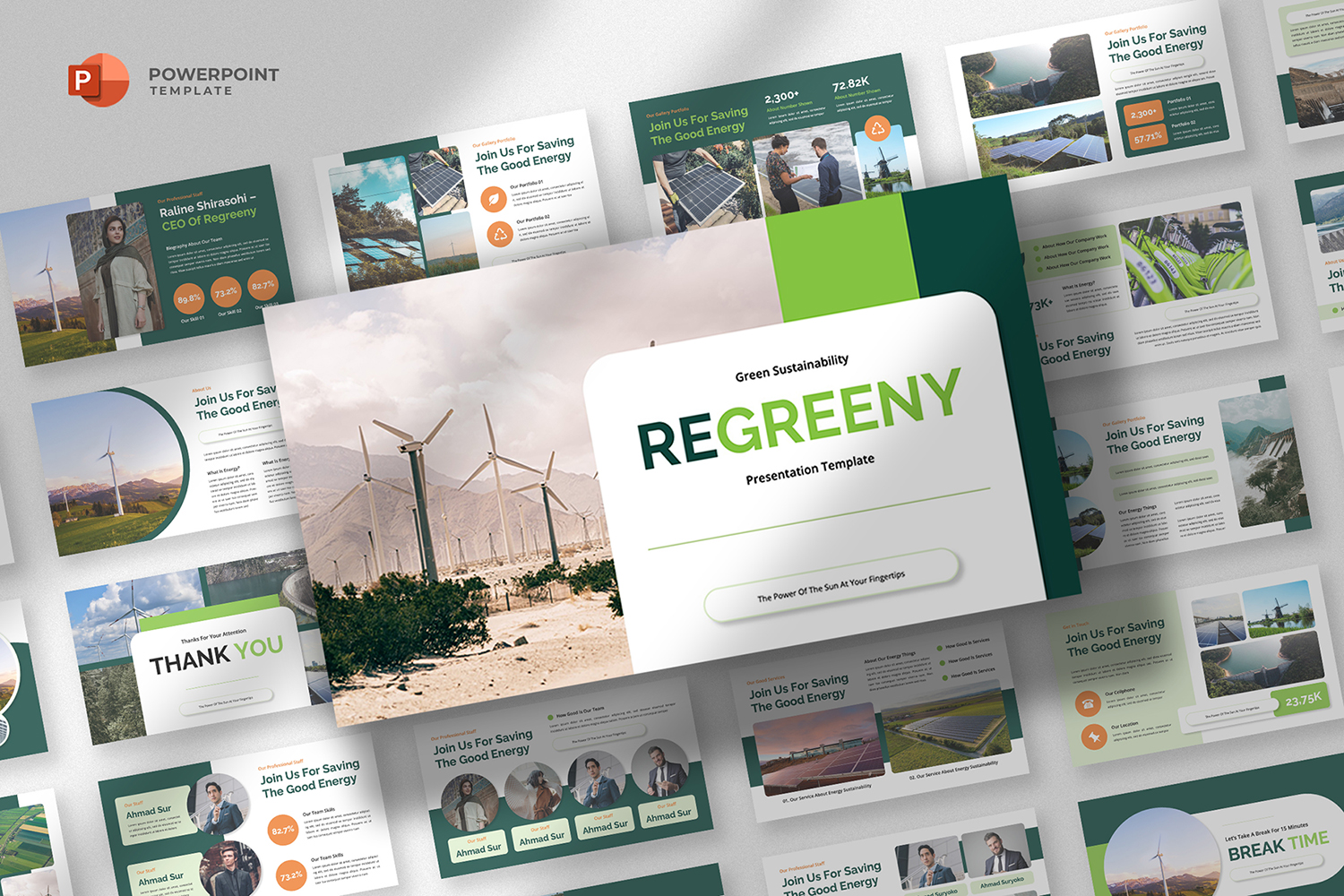 Regreeny - Environment Sustainability Powerpoint Template