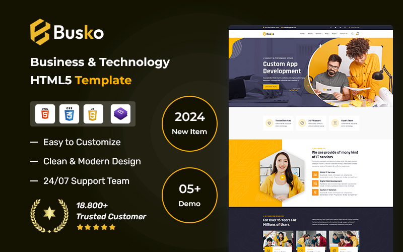 Busko – Business and Technology HTML5 Template