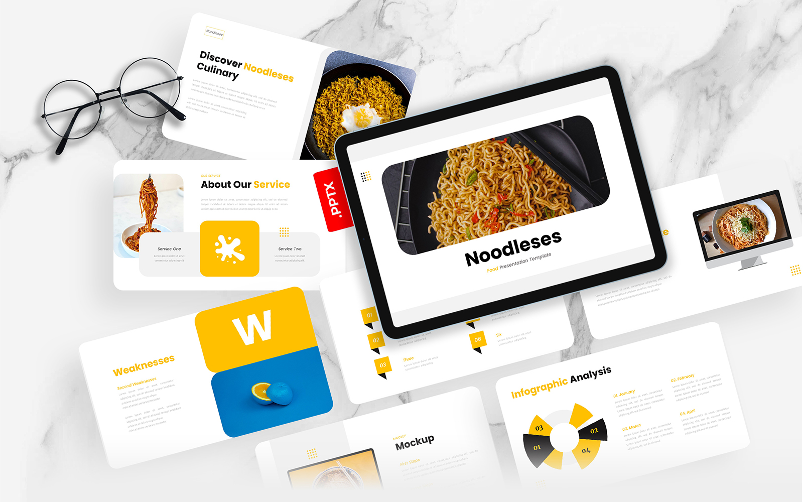 Noodleses – Food PowerPoint Template