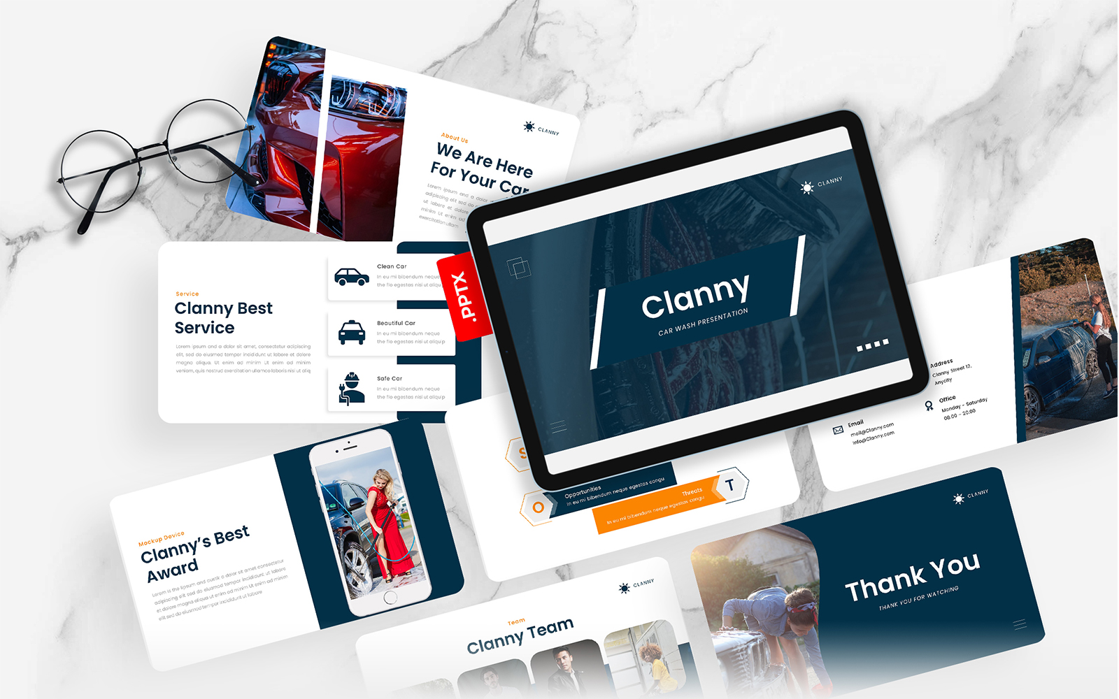Clanny - Car Wash PowerPoint Template
