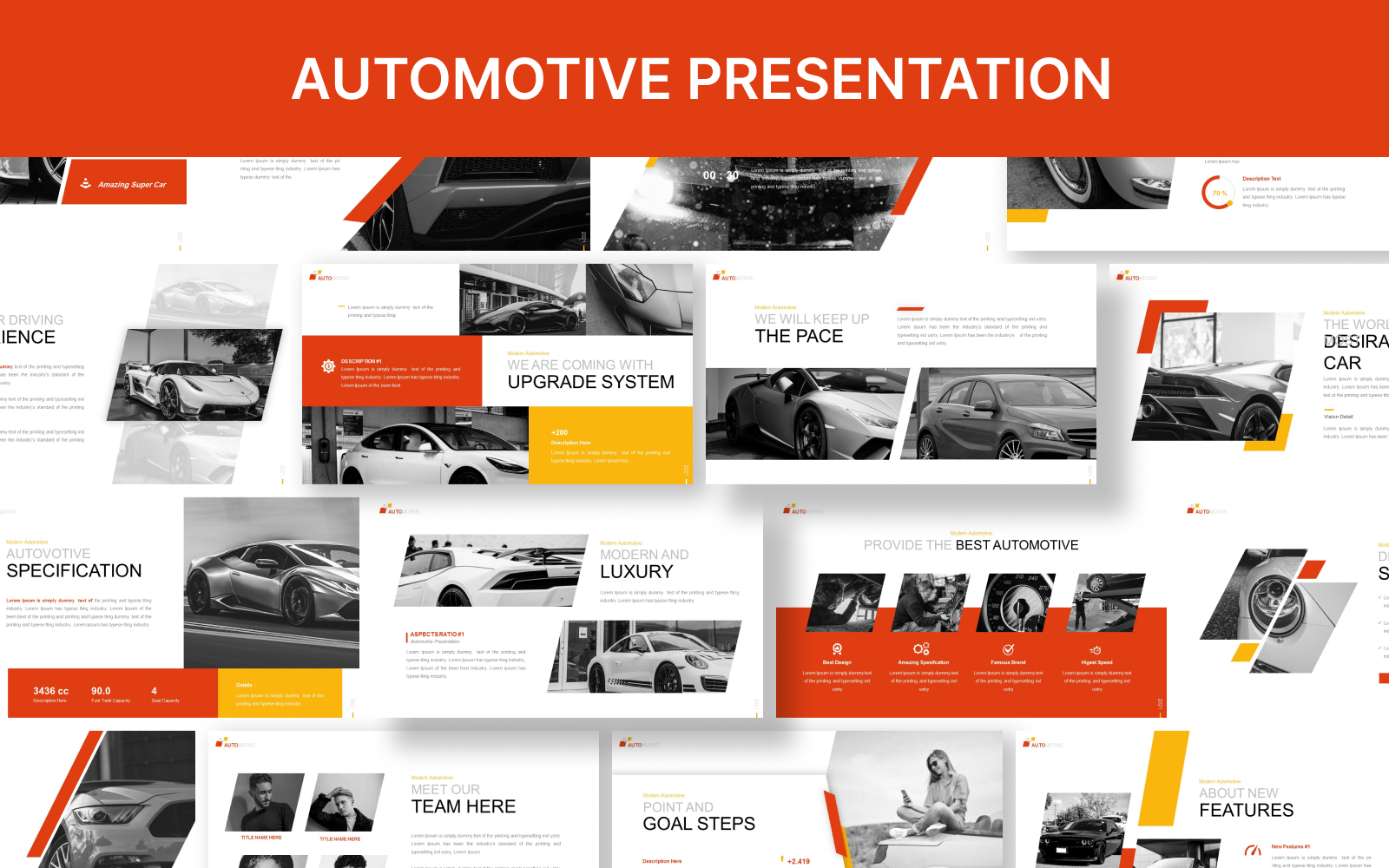 Automotive Powerpoint Template Presentation