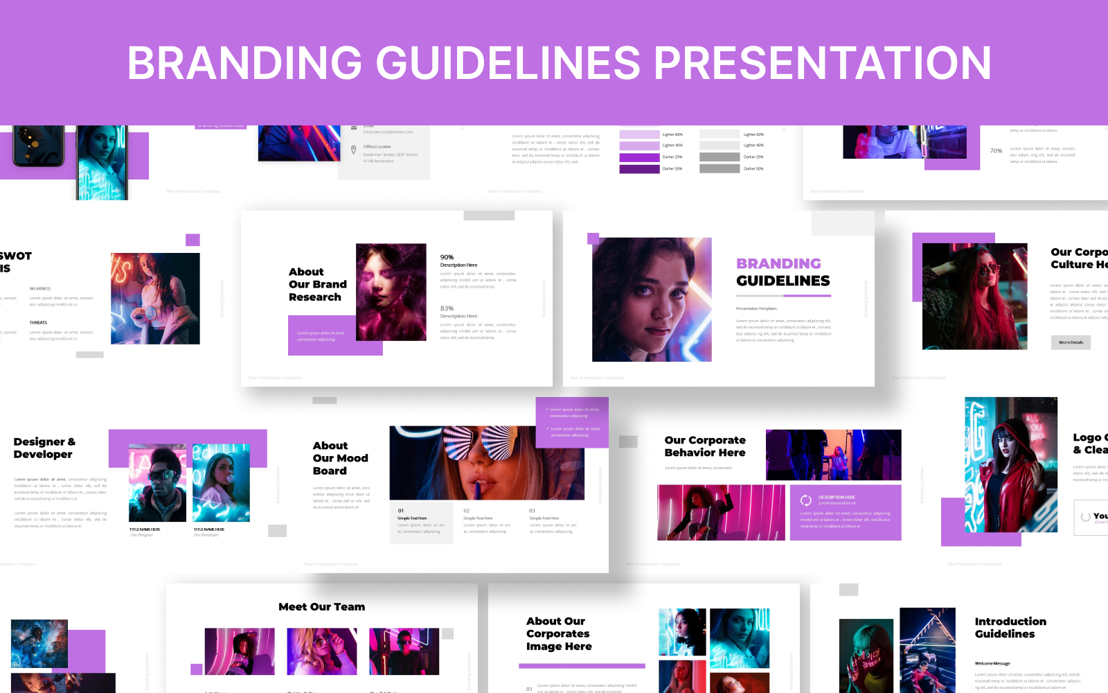 Branding Guidelines Powerpoint Template Presentation