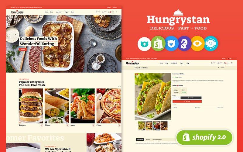 Hungrystan - Unique Shopify Theme for Fast Food, Cafes & Restaurants