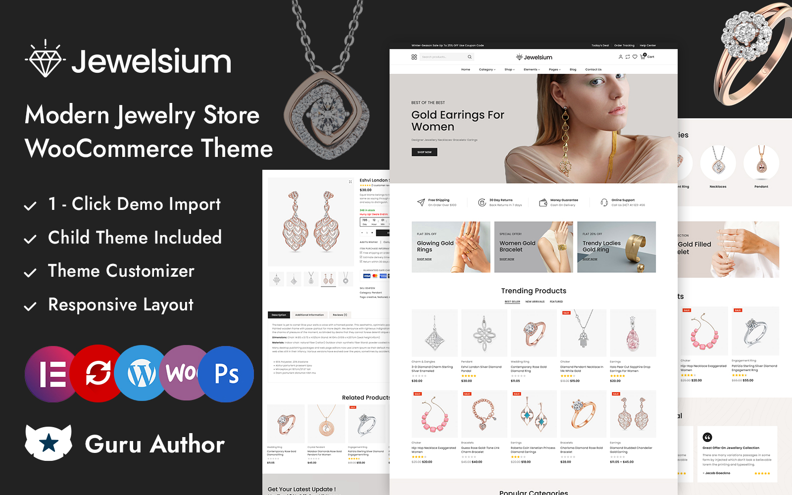 Jewelsium - Jewelry & Boutique Store Elementor WooCommerce Responsive Theme