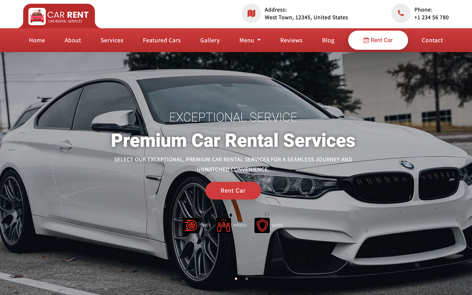 Rento - Car Rental Multipurpose Responsive Website Template