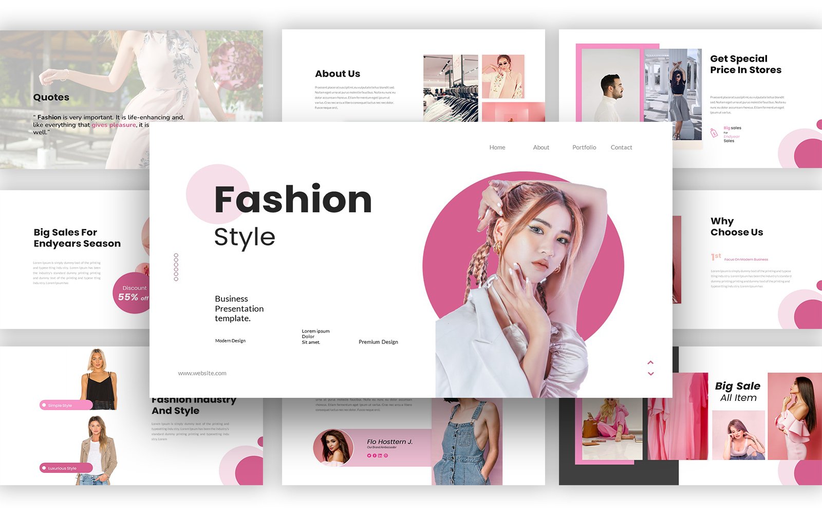 Pinky Fashion Powerpoint Template
