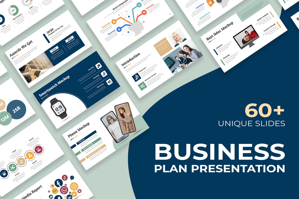 Business Plan Presentation Template Layout Design