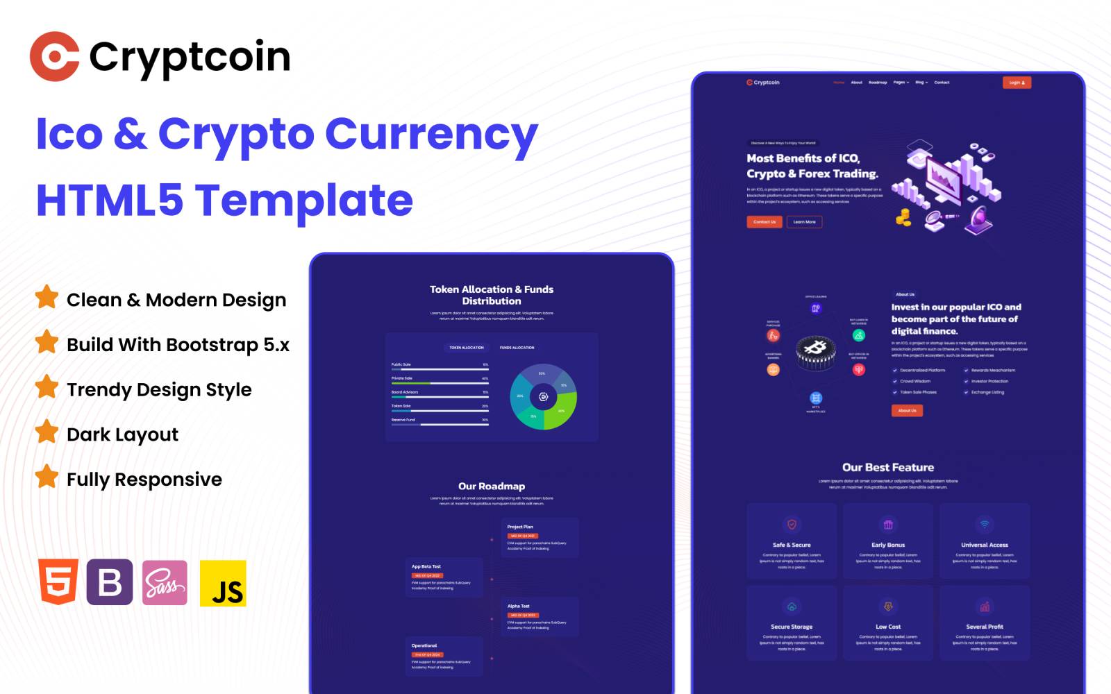 Cryptcoin - Ico & Crypto Currency Html Template