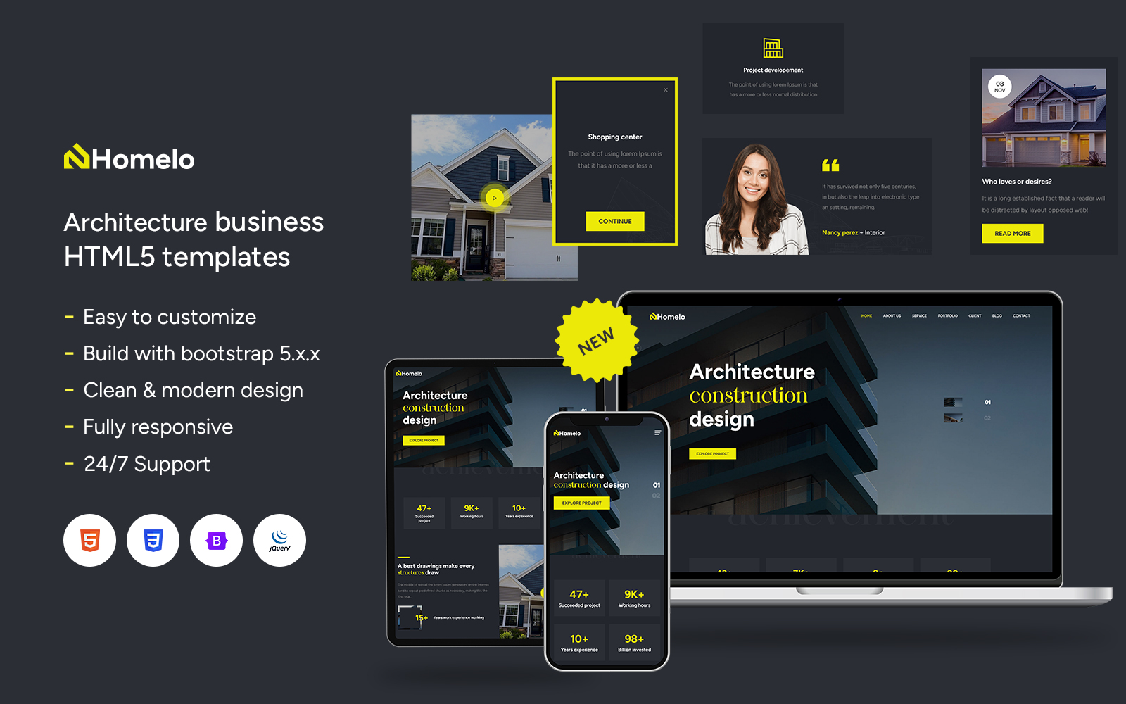 Homelo - Architecture Bootstrap HTML Website Template