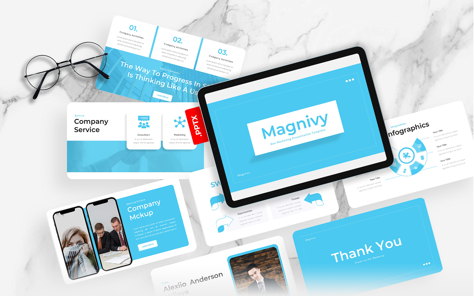 Magnivy - SEO Marketing PowerPoint Template